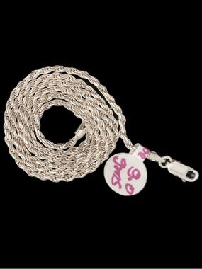 VTG Italian 925 Sterling Silver Rope Chain Necklace 20” NWT 9.02g